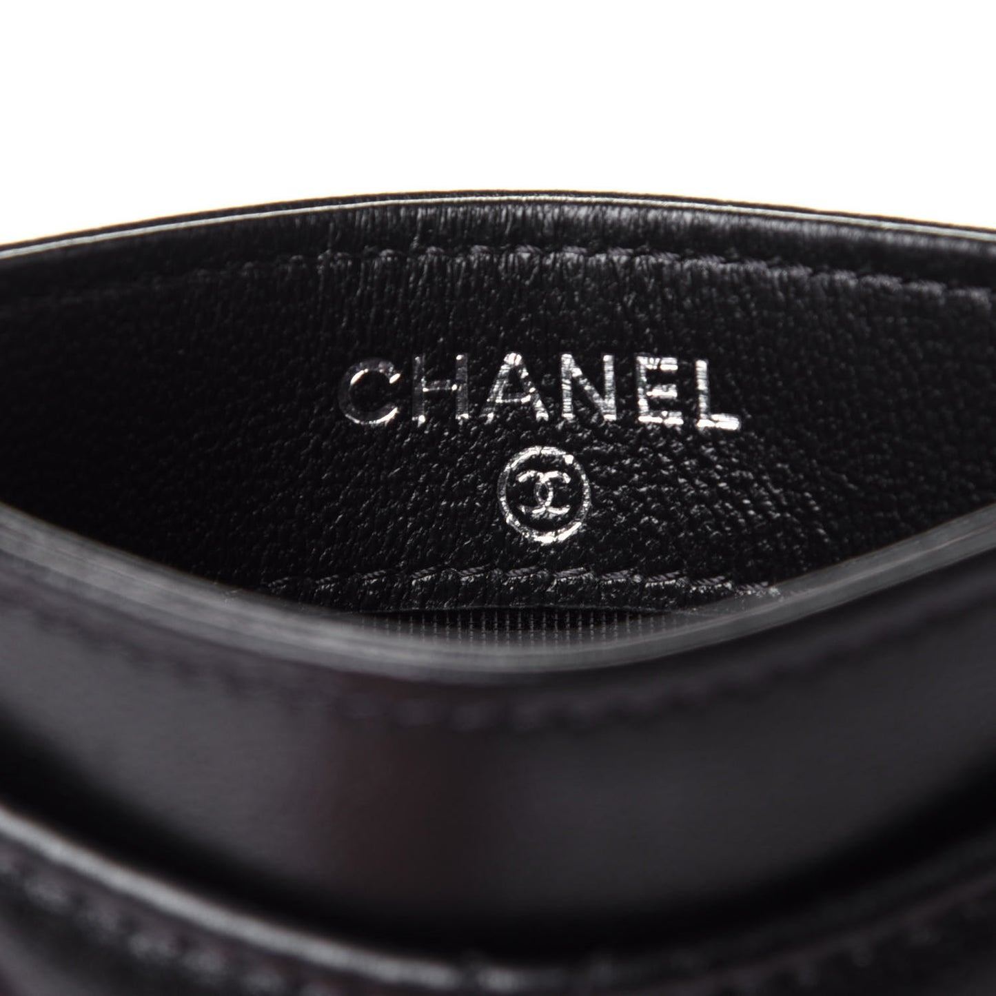 Lambskin Quilted Card Holder So Black