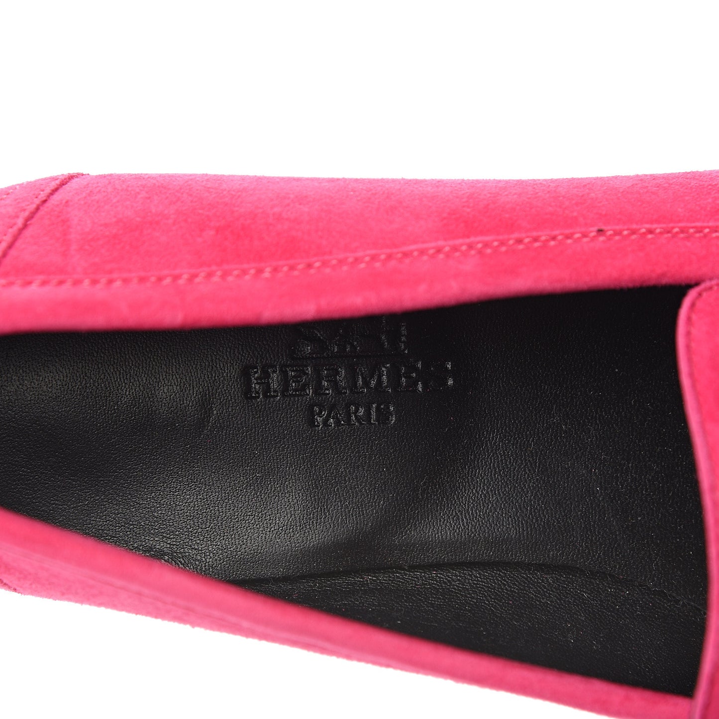 Suede Goatskin Paris Loafers 37.5 Rose Fuchsia