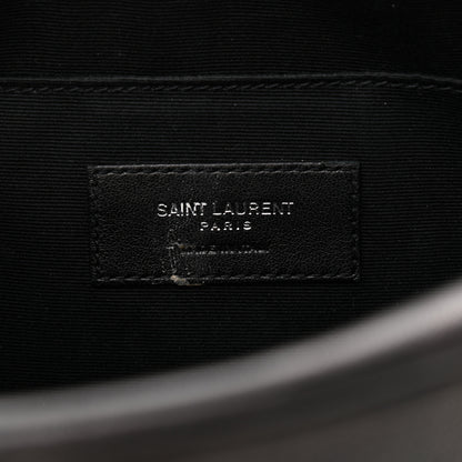 Saint Laurent Lambskin Monogram Embossed Small Lou Camera Bag Black 6 of 18