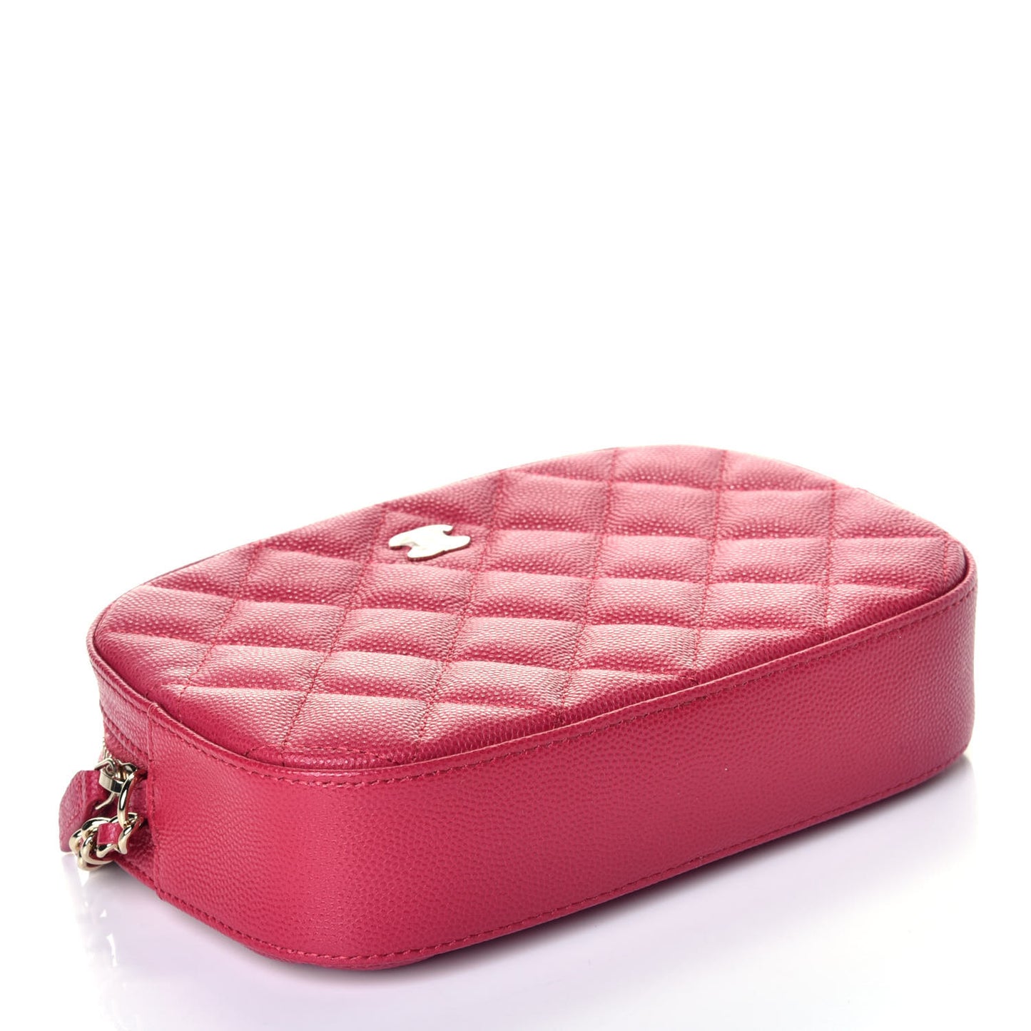 Caviar Quilted Camera Case Dark Pink