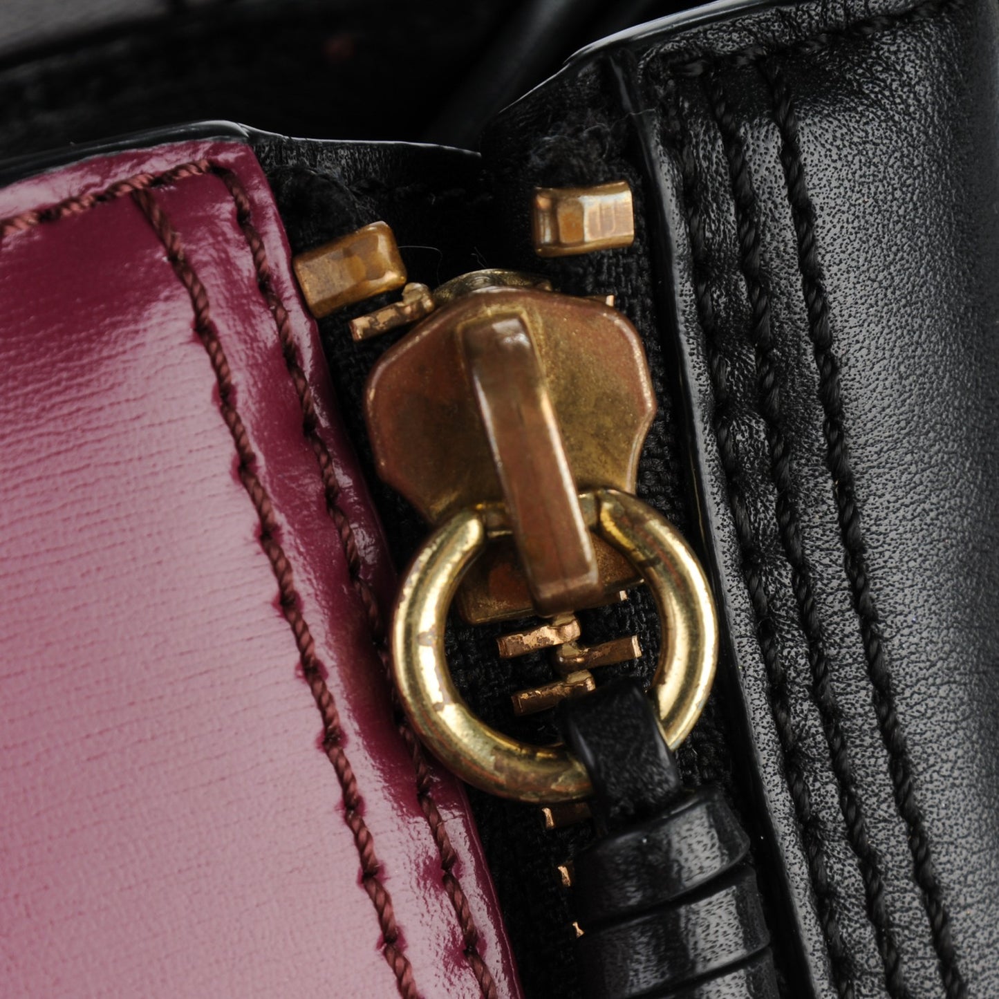 3.1 Smooth Calfskin Tri-Color Mini Pashli Satchel Oxblood