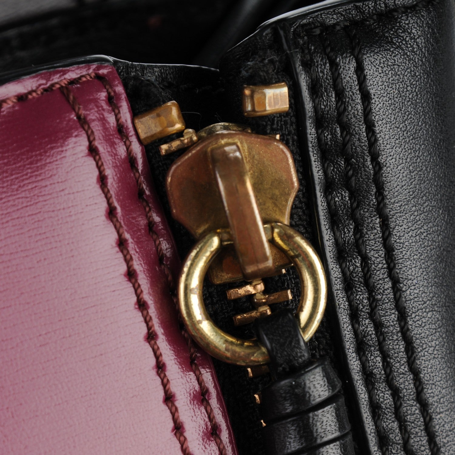 3.1 Phillip Lim 3.1 Smooth Calfskin Tri-Color Mini Pashli Satchel Oxblood 9 of 11