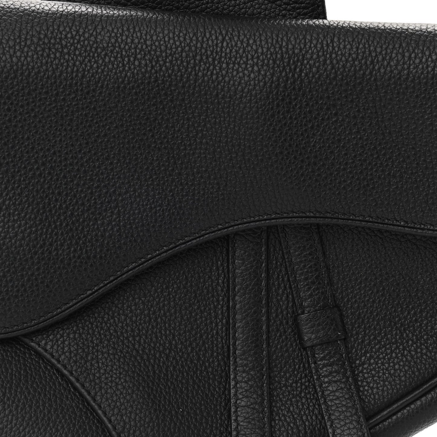 Grained Calfskin Kim Jones Saddle Bag Black