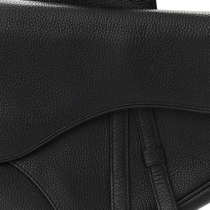Christian Dior Grained Calfskin Kim Jones Saddle Bag Black 8 of 10
