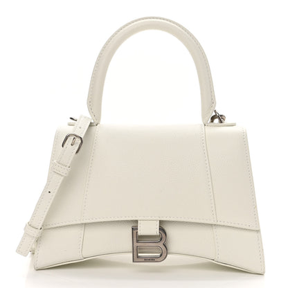 Balenciaga Grained Calfskin Small Hourglass Top Handle Bag White 1 of 9