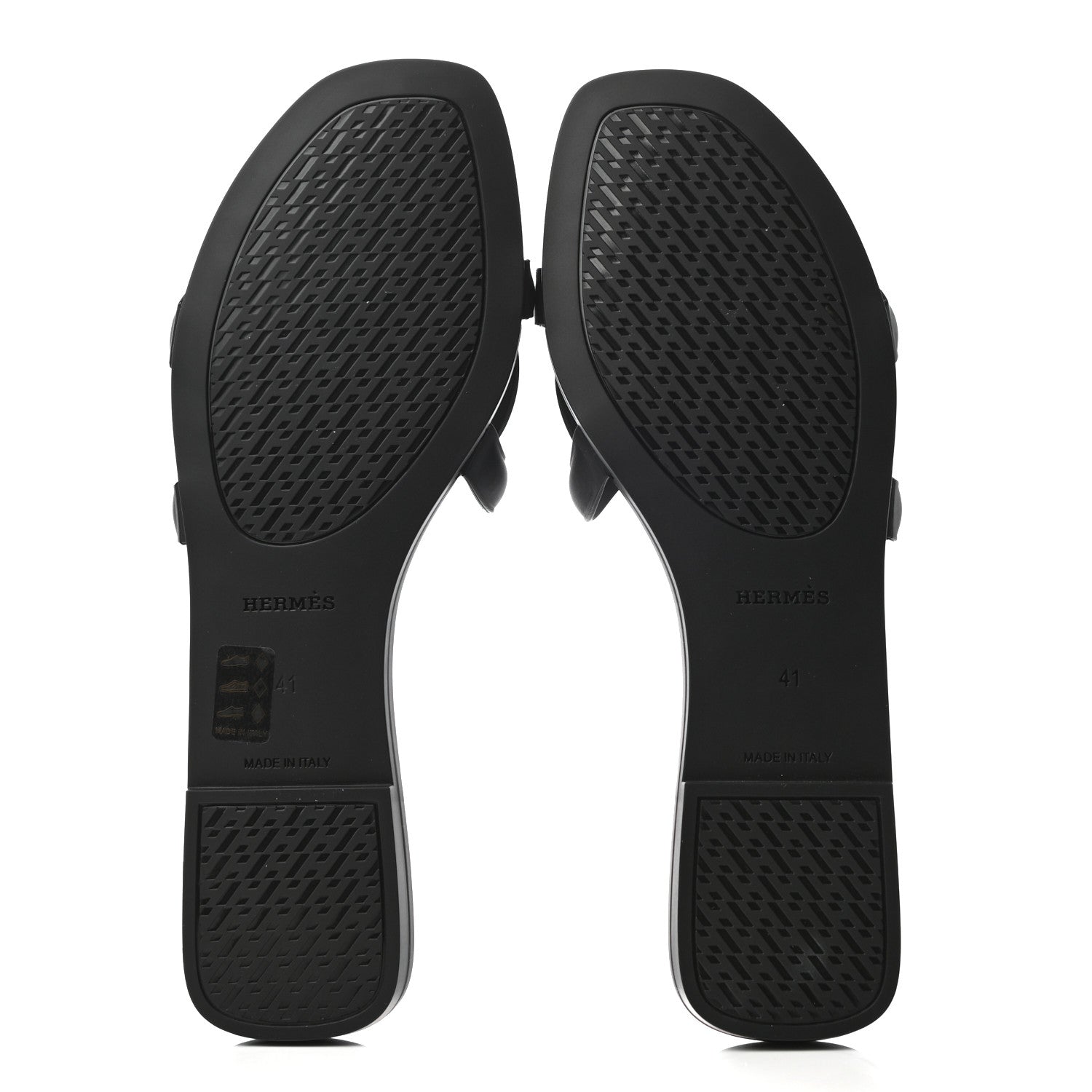 Hermes Rubber Aloha Sandals 41 Black 5 of 7