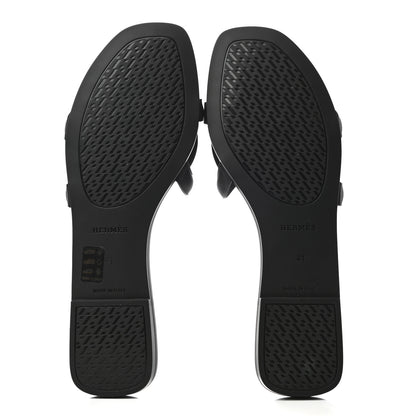 Hermes Rubber Aloha Sandals 41 Black 5 of 7