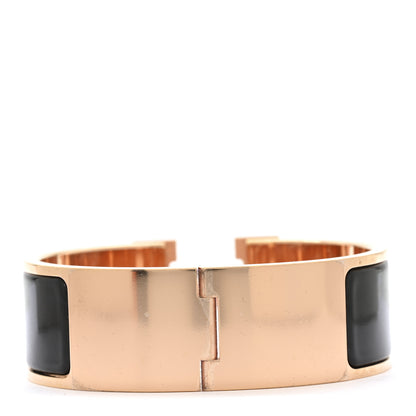 Hermes Enamel Wide Clic Clac H Bracelet PM Black 3 of 7
