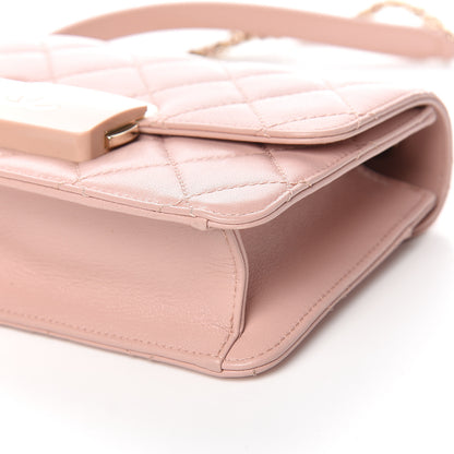 Chanel Sheepskin Quilted Mini Beauty Lock Flap Pink 9 of 10