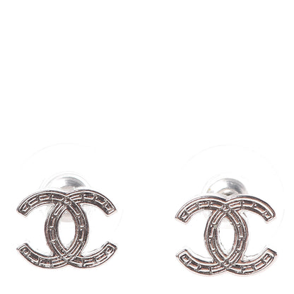 Chanel Metal CC Earrings Silver 1 of 4