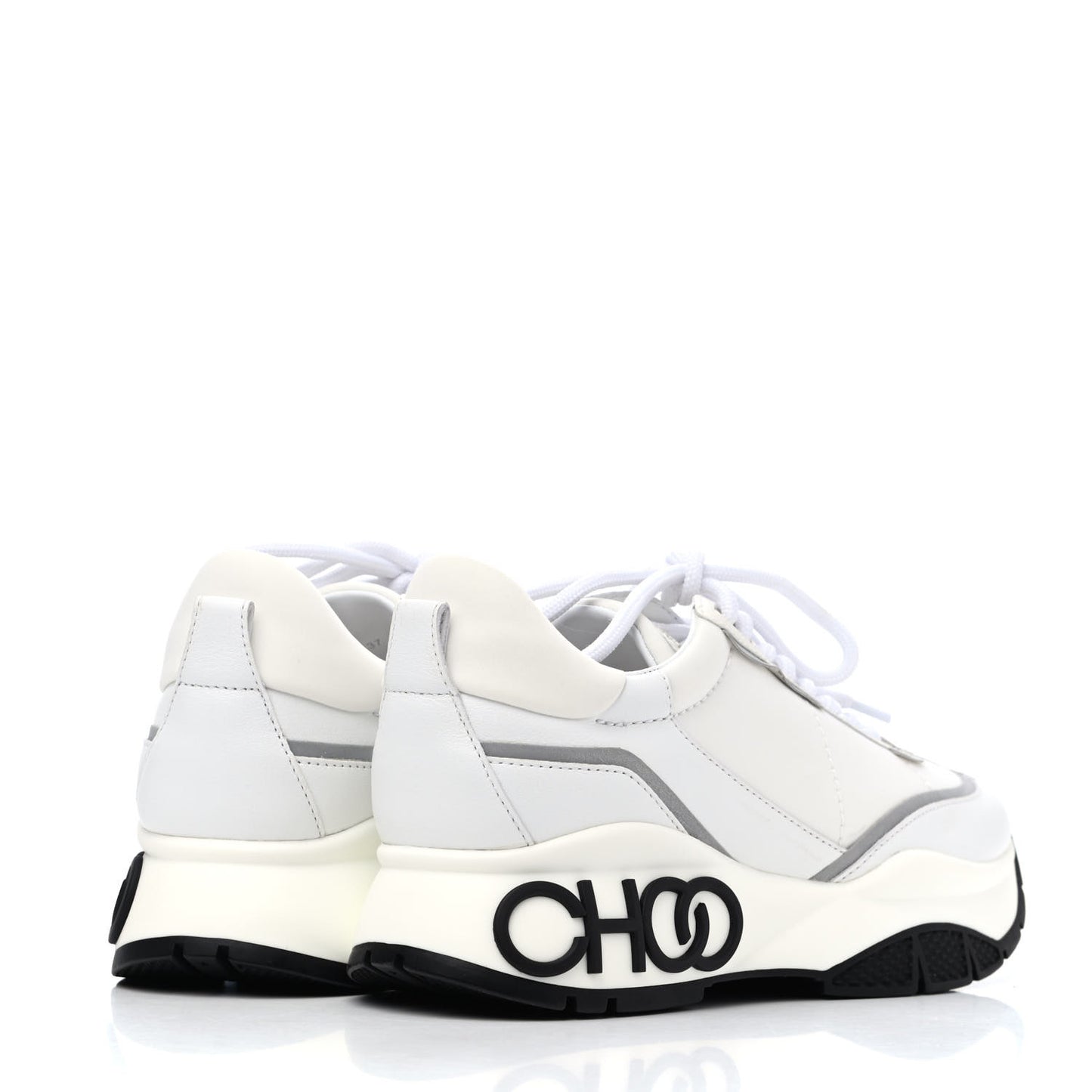 Calfskin Neoprene Raine Sneakers 37 White