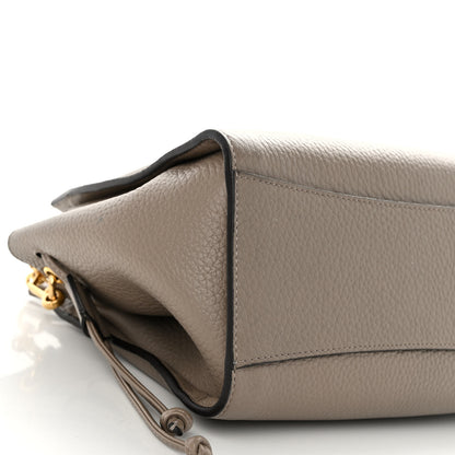Mulberry Heavy Grain Small Iris Tote Powder Grey Dark Clay 8 of 11