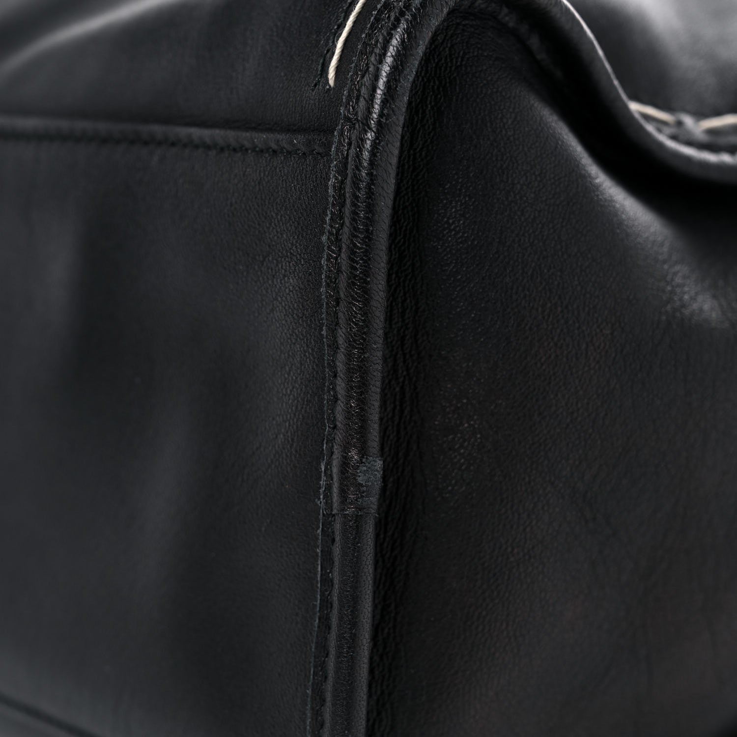 Balenciaga Calfskin Topstitch Classic Silver Hardware City Black 13 of 21