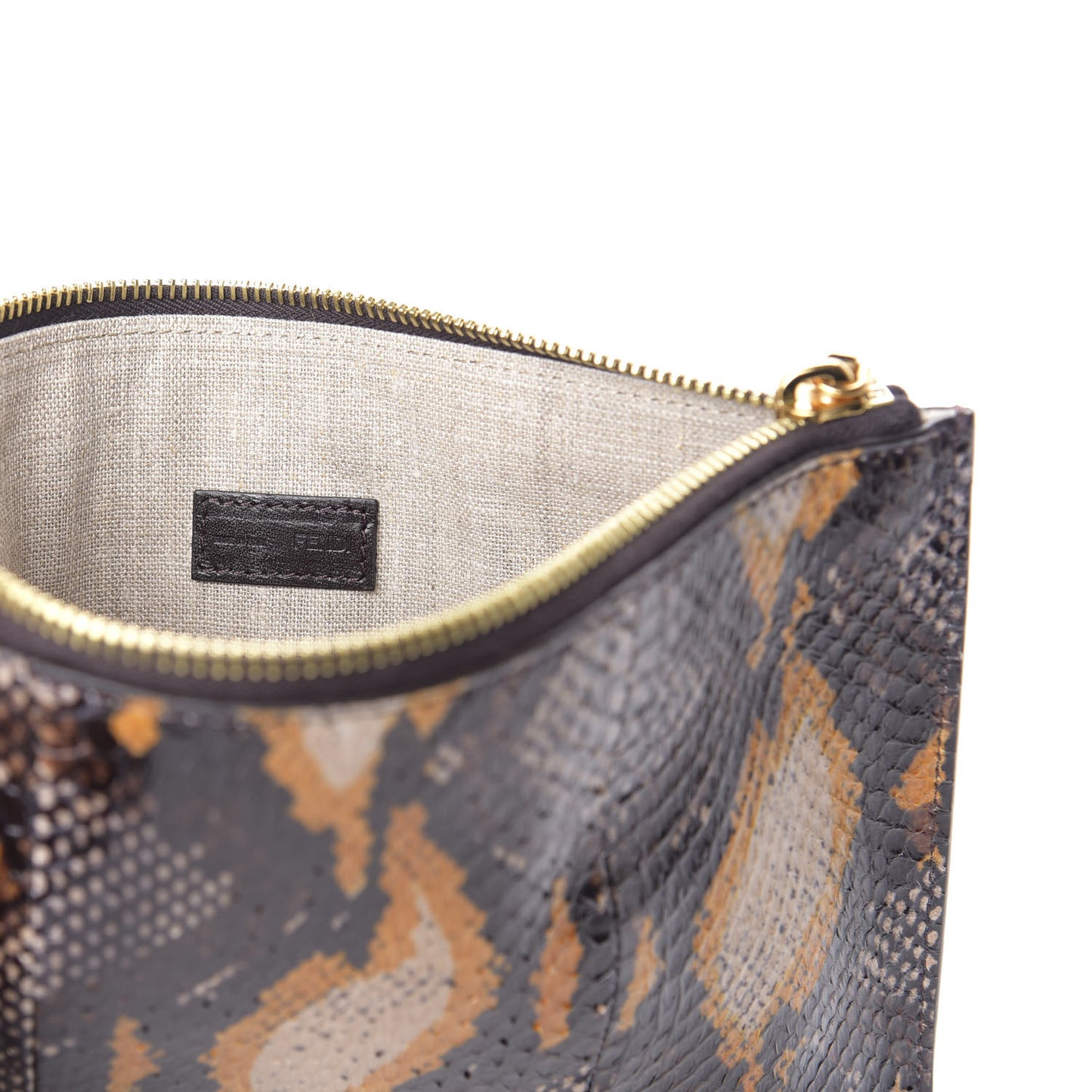 Elaphe Pouch Beige Grano