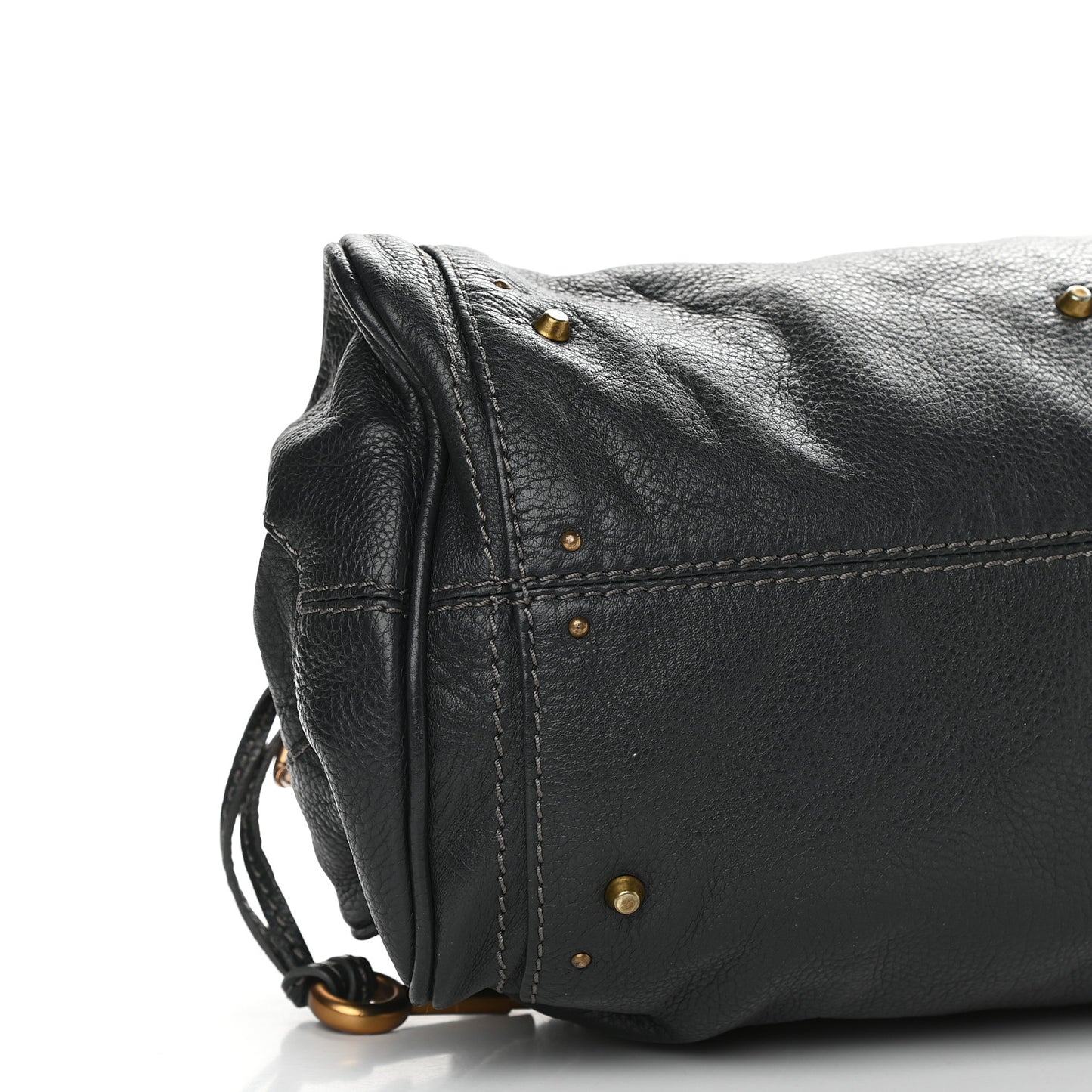 Calfskin Medium Paddington Satchel Black