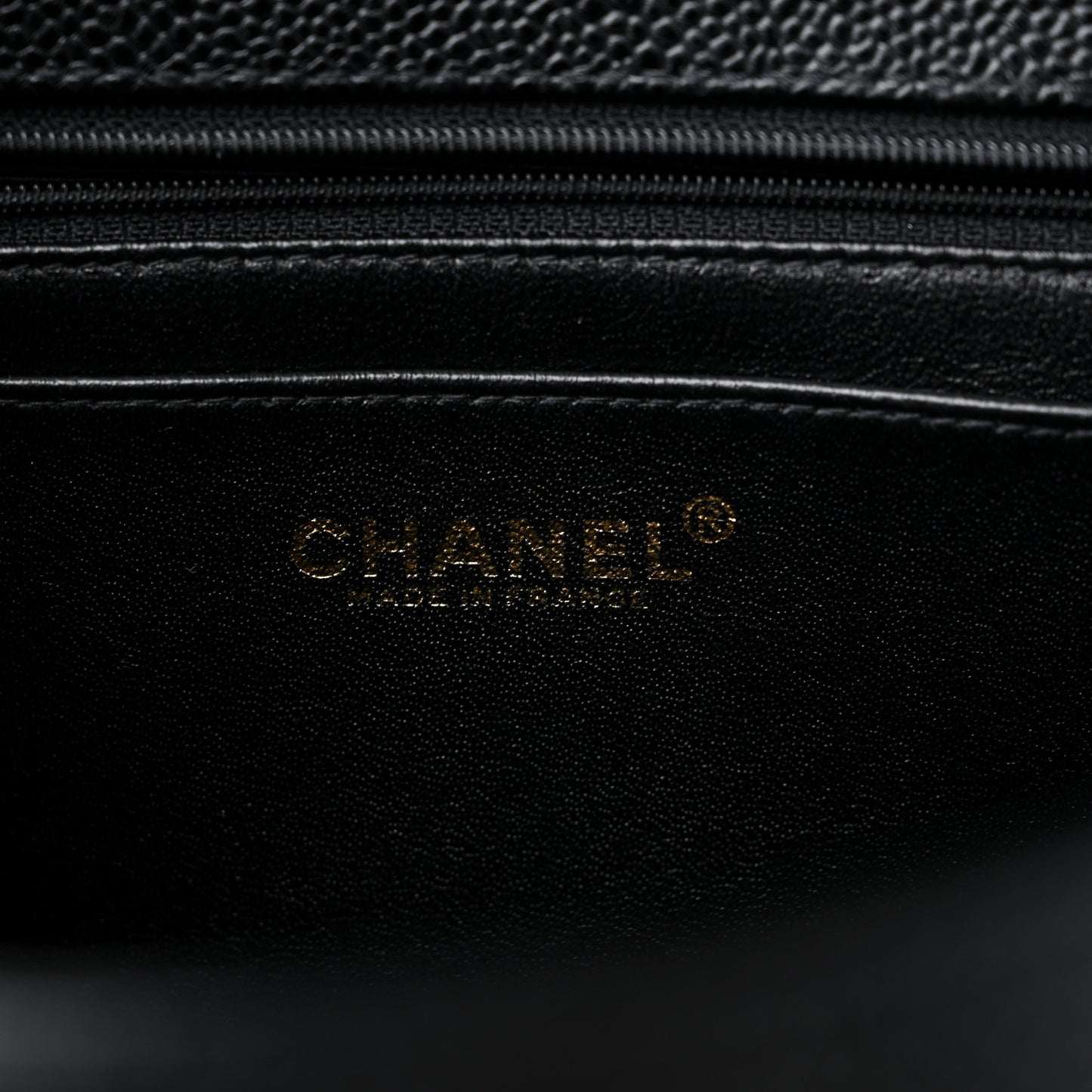 Caviar Jumbo Kelly Flap Black