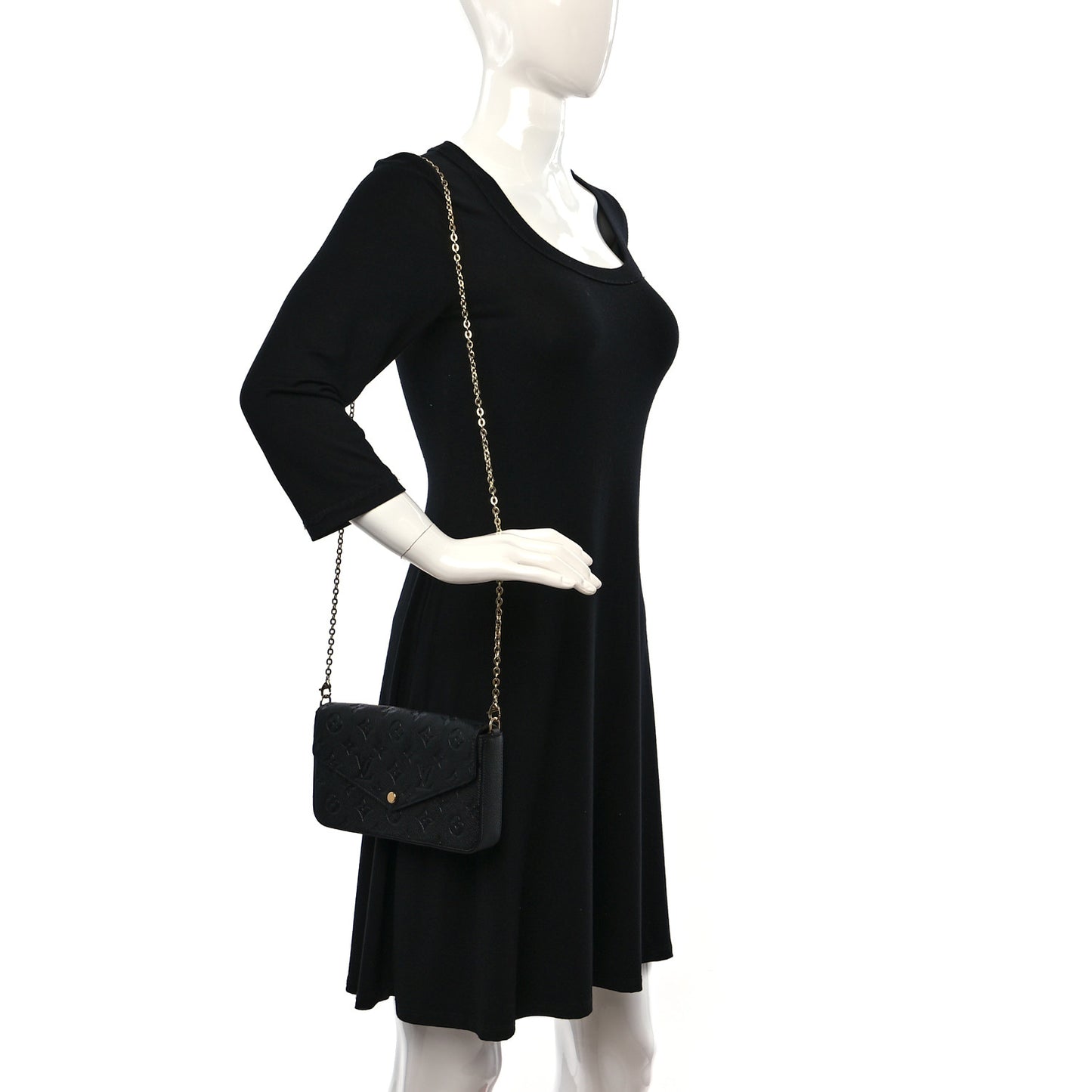 Empreinte Pochette Felicie Chain Wallet Black