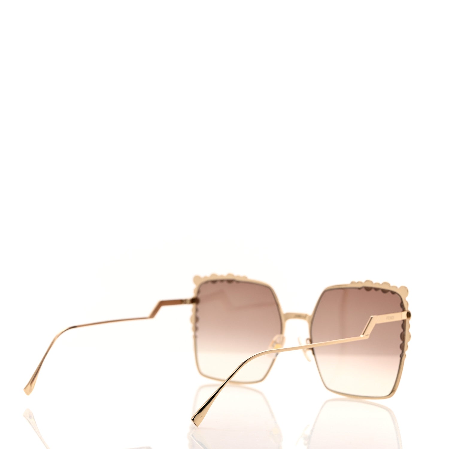Fendi Metal Dots Square Sunglasses FF 0259/S Gold 4 of 8
