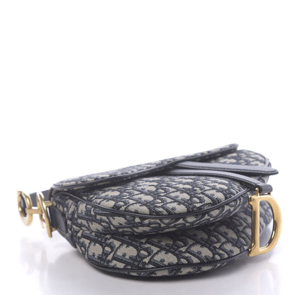 Christian Dior Oblique Saddle Bag Blue 4 of 11