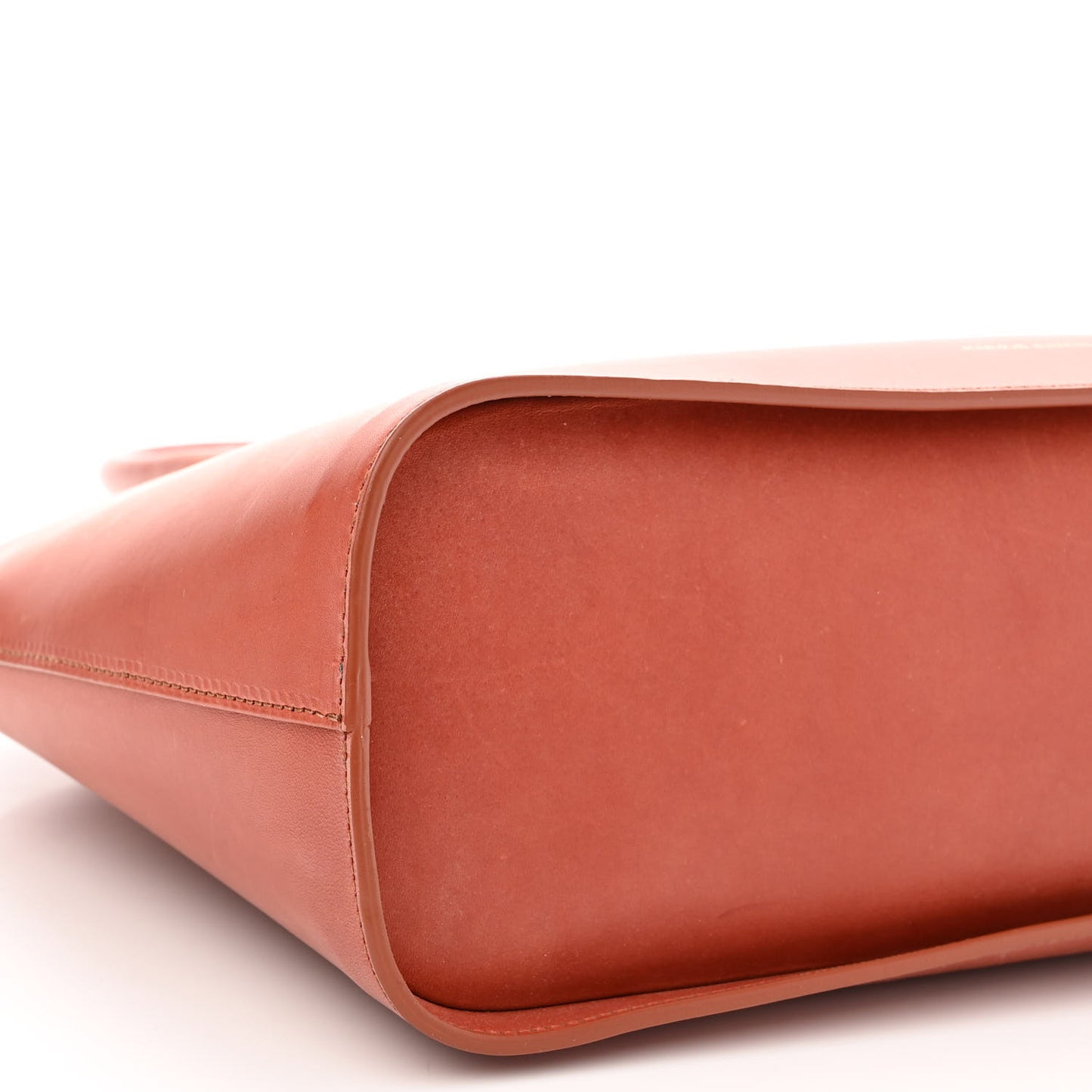 Calfskin Top Handle Rounded Bag Brandy
