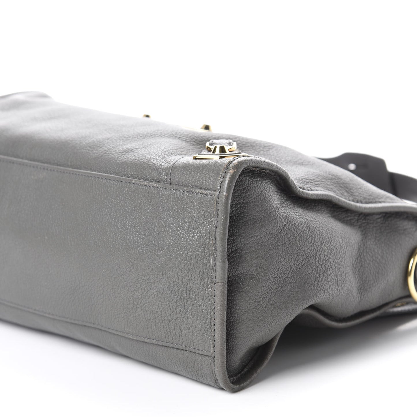 Chevre Gold Metallic Edge Hardware City Gris Acier