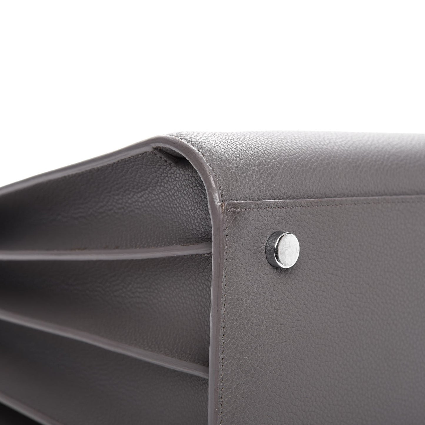 Grained Calfskin Small Sac De Jour Fog