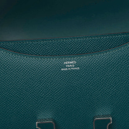 Hermes Epsom Enamel Constance 18 Vert Bosphore 8 of 10