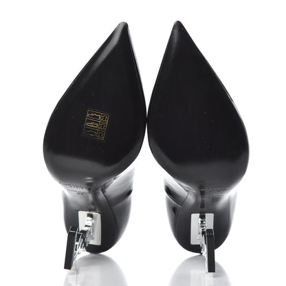 Saint Laurent Patent Opyum 100 Pumps 38 Black Silver 5 of 9