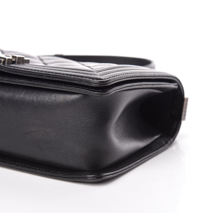 Chanel Calfskin Double Stitch Medium Boy Flap Black 6 of 13
