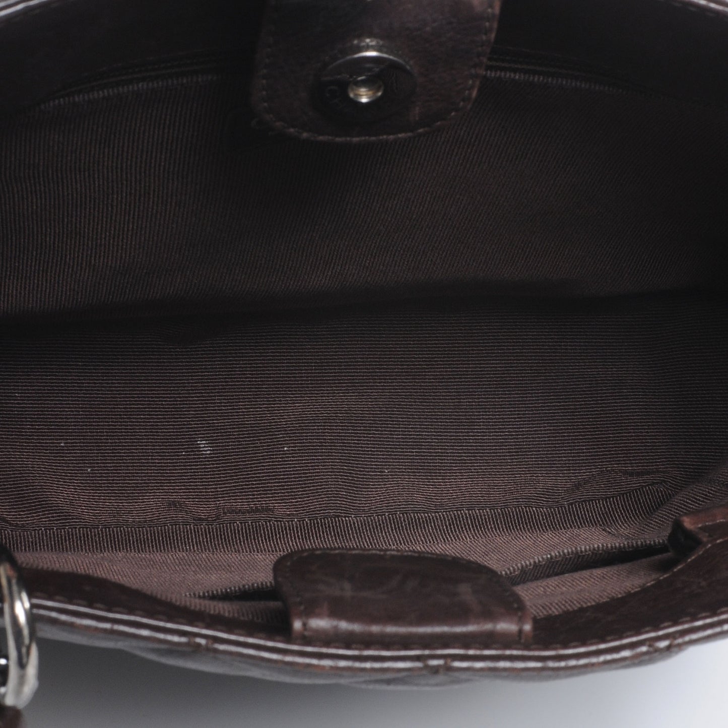Calfskin Petit Shopping Tote PST Dark Brown