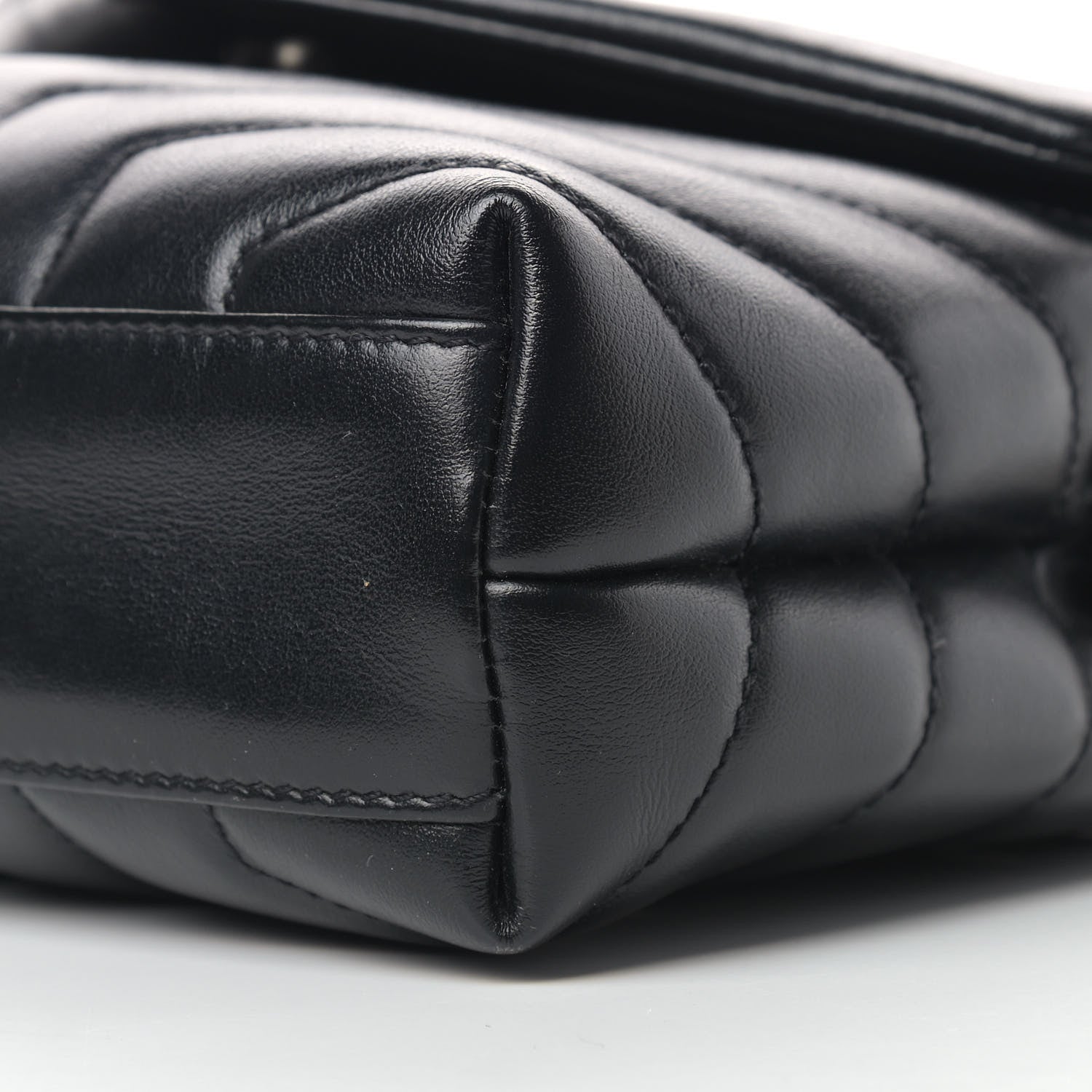 Saint Laurent Calfskin Y Quilted Monogram Toy Loulou Crossbody Bag Black 10 of 10