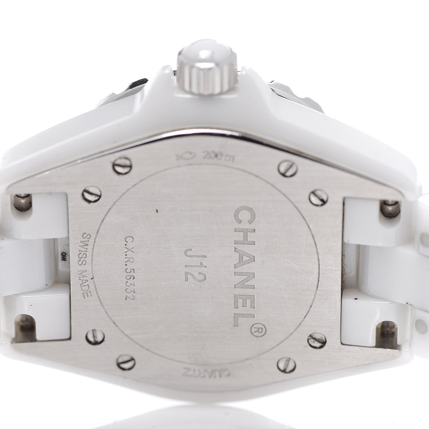 Stainless Steel Ceramic Diamond Mother of Pearl 33mm J12 Quartz Watch White