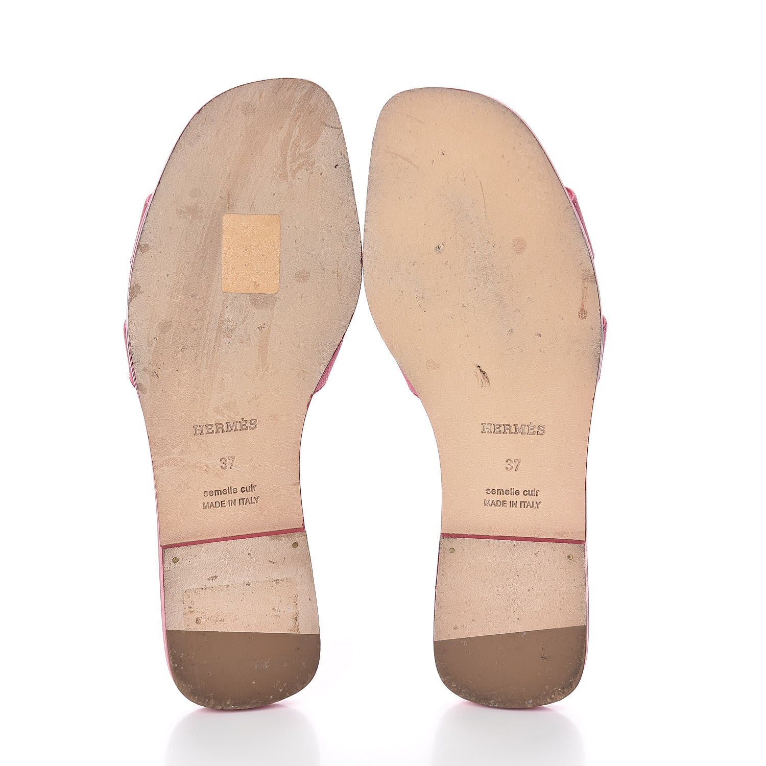 Hermes Epsom Oran Sandals 37 Rouge Azalee 7 of 8