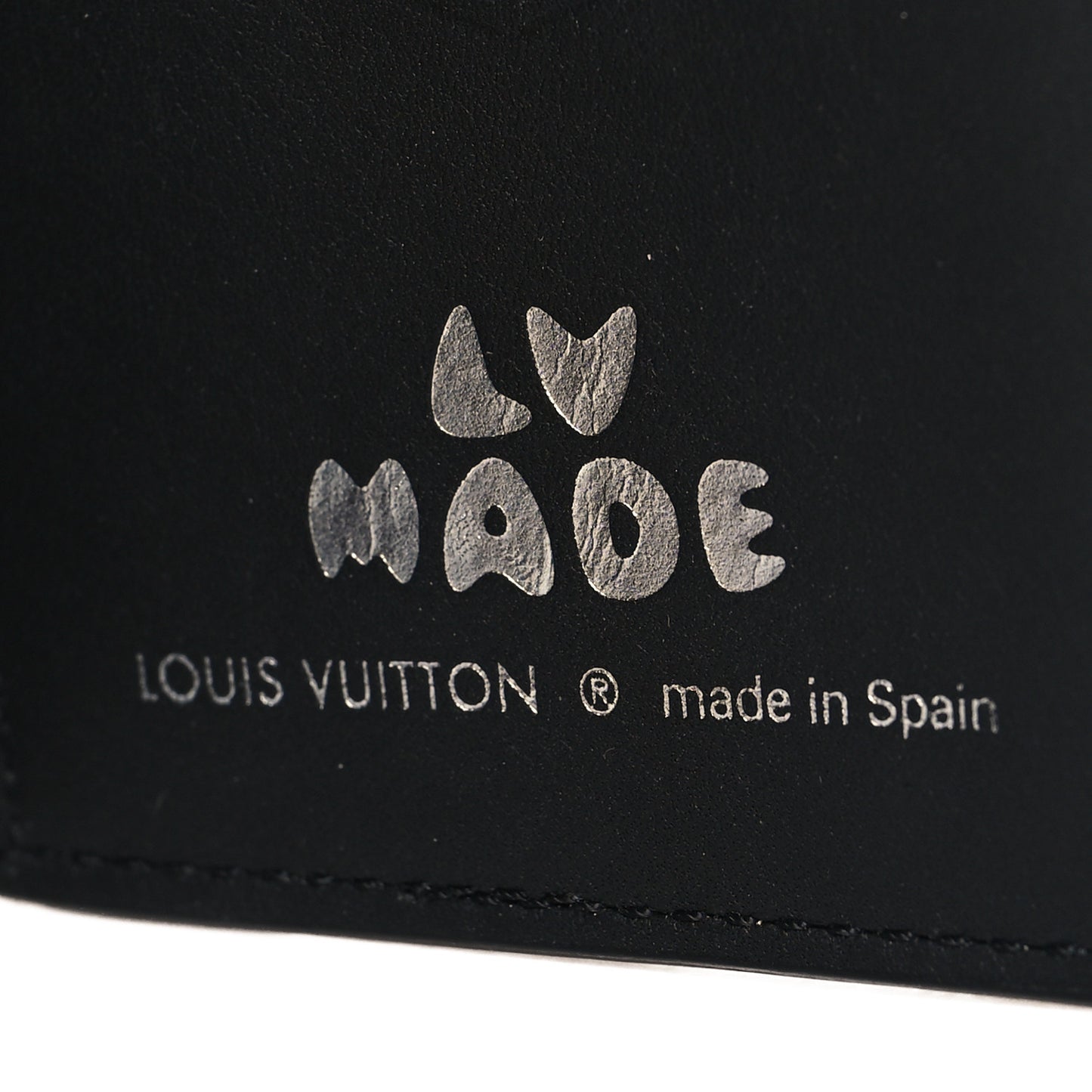 X NIGO Taurillon Monogram Denim Drip Pocket Organizer Black