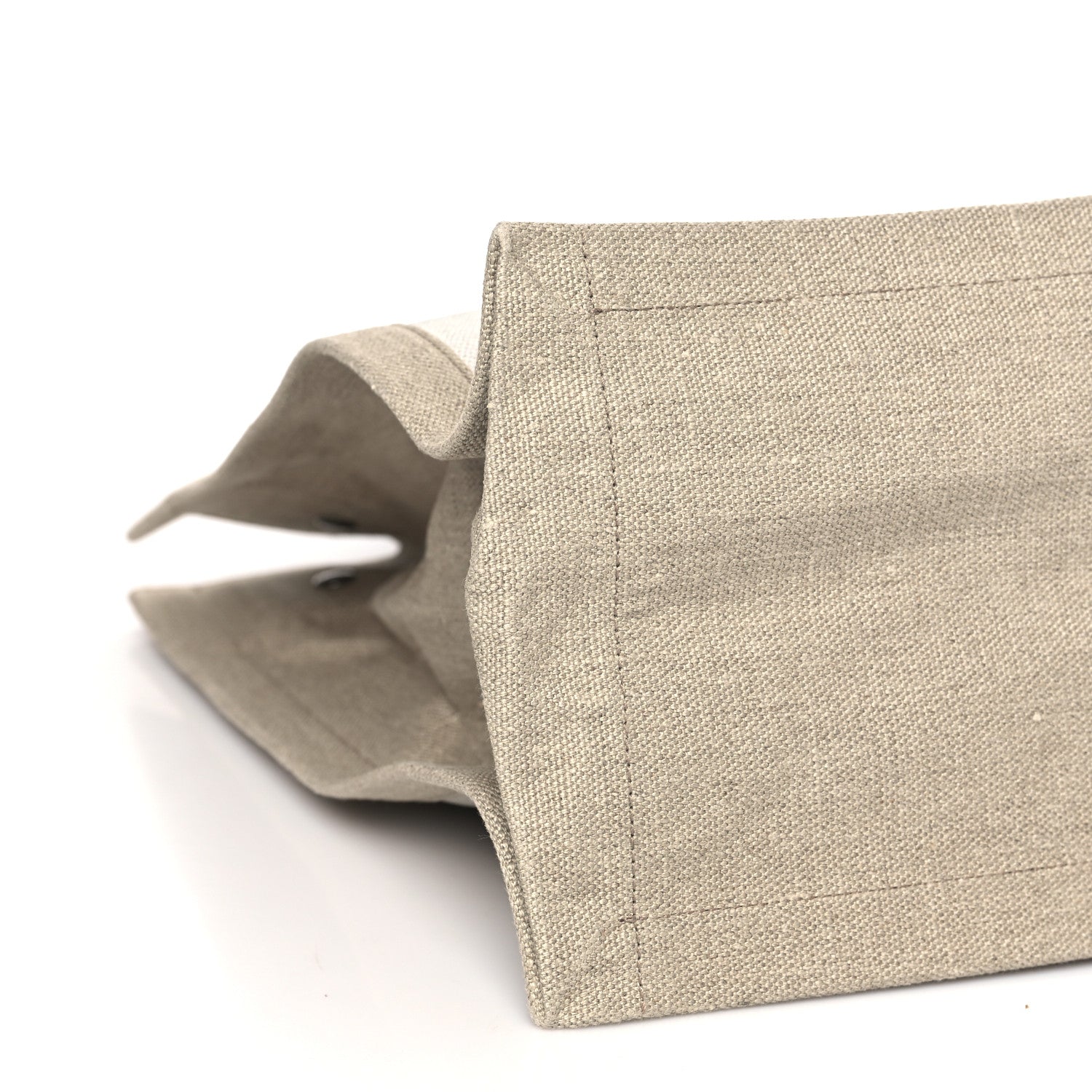 Saint Laurent Linen Calfskin Rive Gauche Tote Optic White 7 of 11
