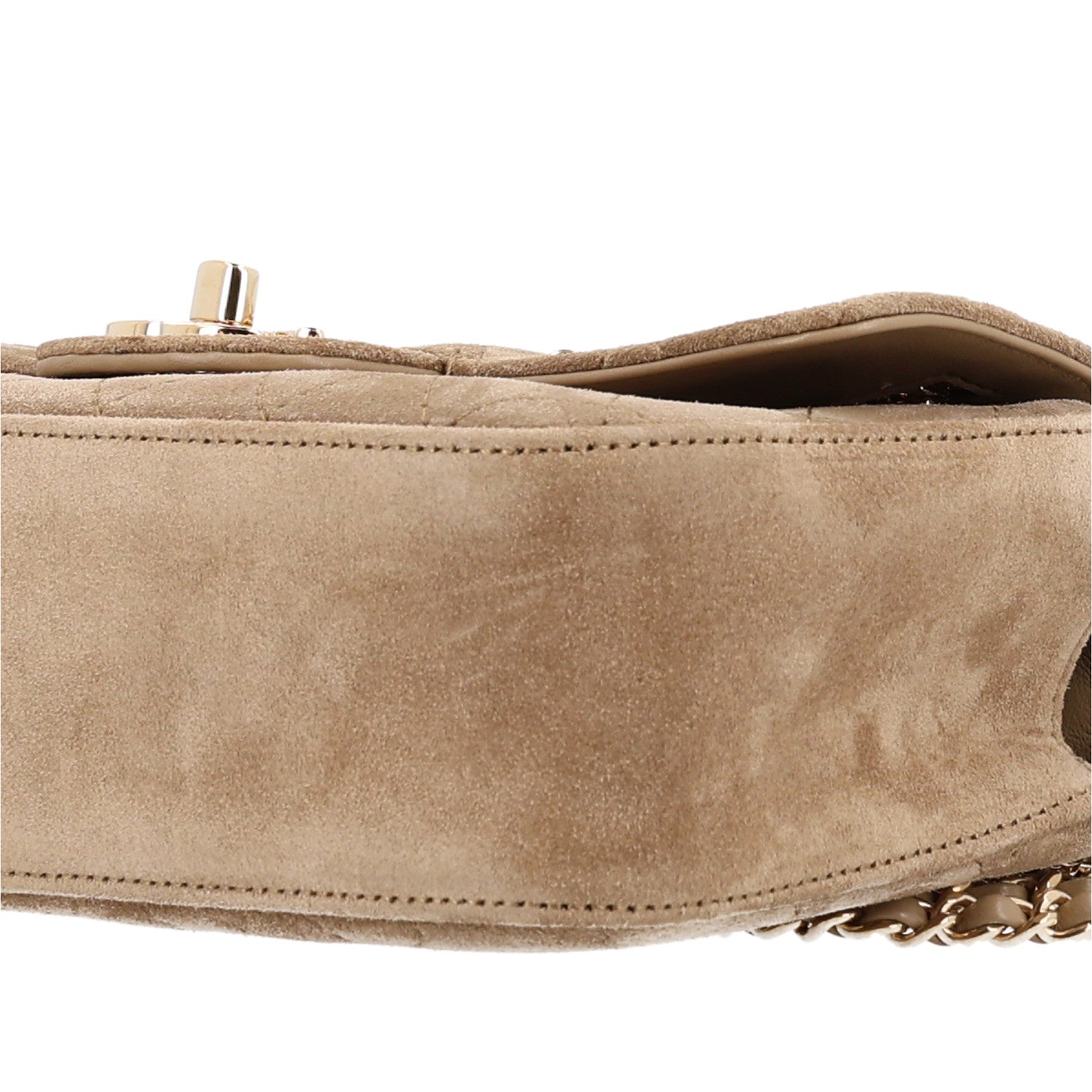 Chanel Suede Calfskin Mini Souplissimo Maxi Flap Dark Beige 8 of 8