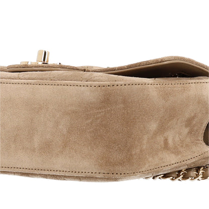 Chanel Suede Calfskin Mini Souplissimo Maxi Flap Dark Beige 8 of 8