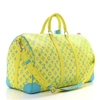 Louis Vuitton Monogram Playground Keepall Bandouliere 50 Lime 3 of 11