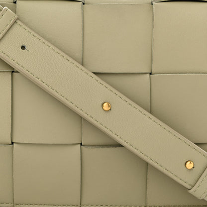 Bottega Veneta Lambskin Maxi Intrecciato Cassette Crossbody Bag Travertine 8 of 10
