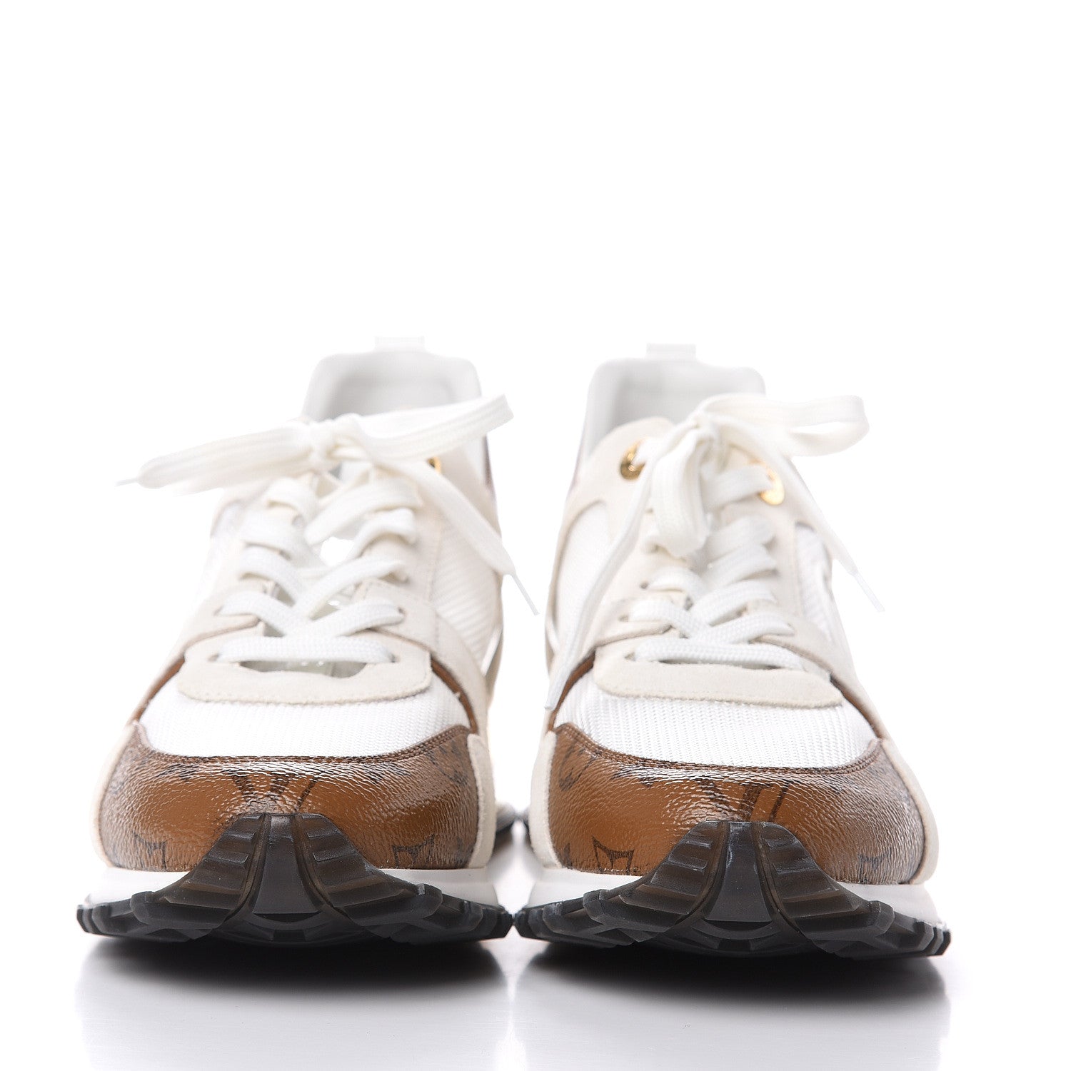 Louis Vuitton Suede Reverse Monogram Run Away Sneakers 40 White 2 of 8