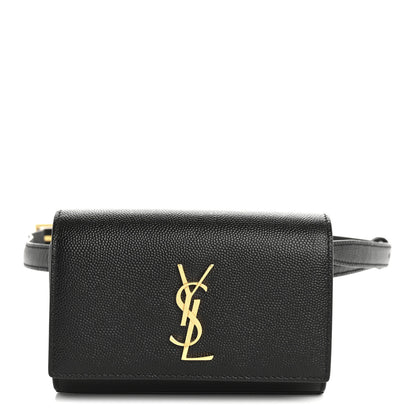 Saint Laurent Grain De Poudre Monogram Kate Belt Bag Black 1 of 12