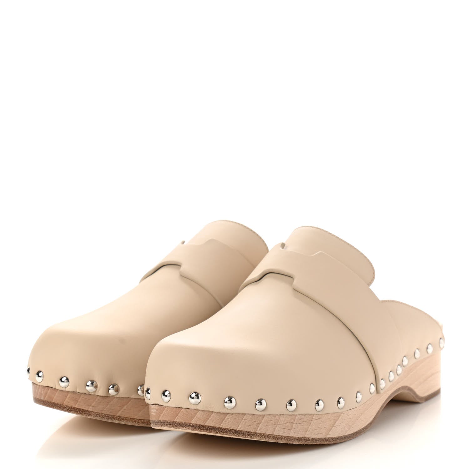 Hermes Calfskin Calya Mules 39 Hetre 3 of 9
