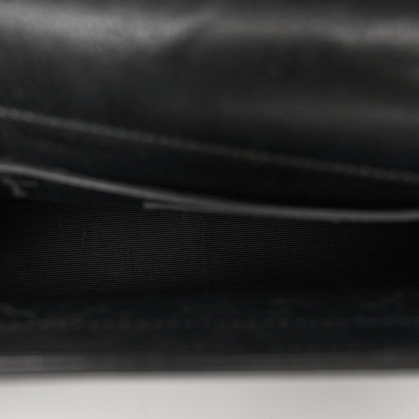 Smooth Calfskin Medium Braided Monogram Kate Satchel Black