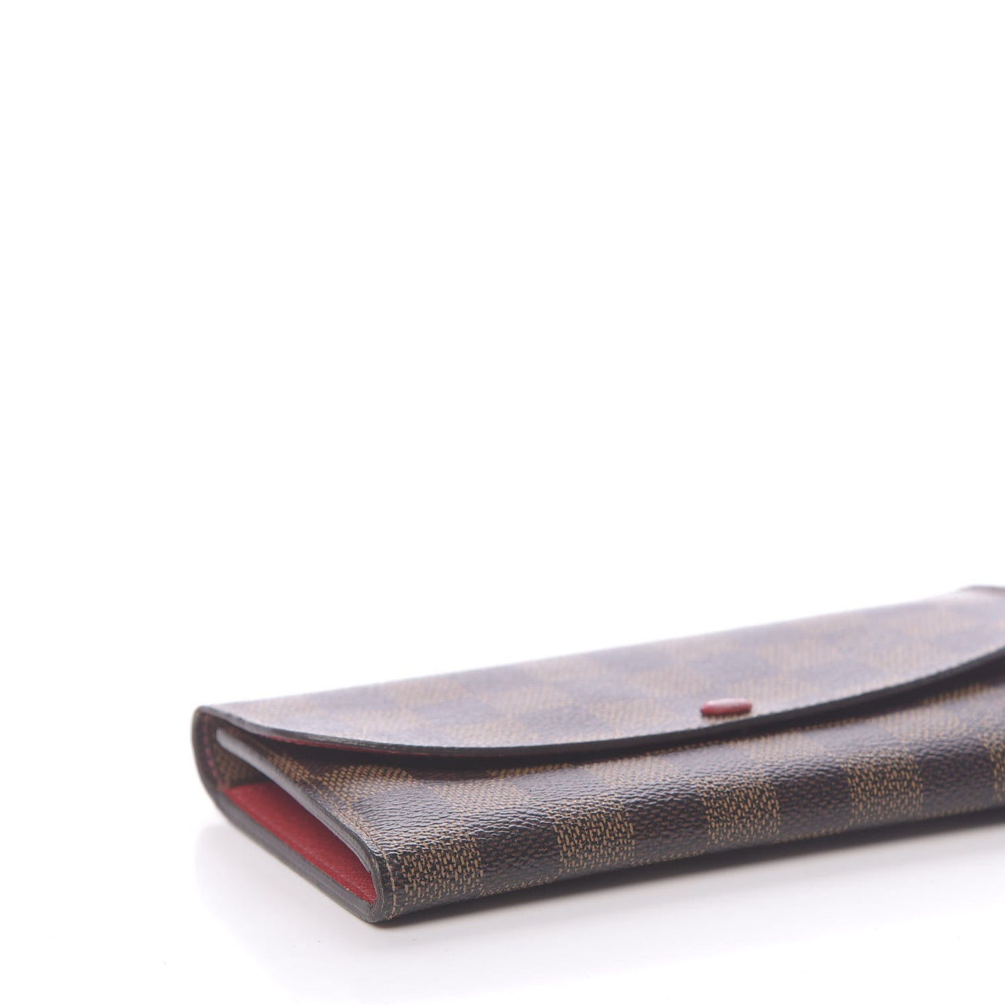 Damier Ebene Emilie Wallet Red