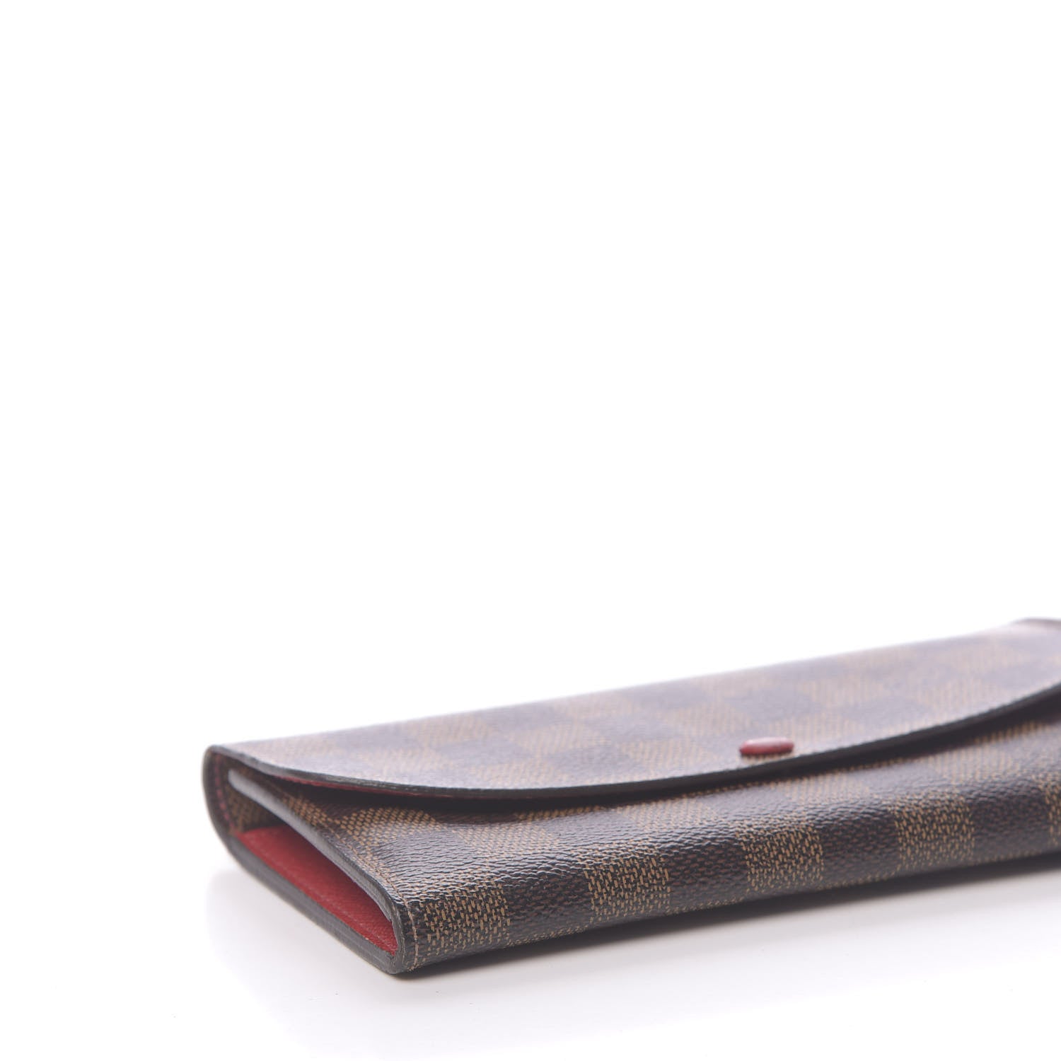 Louis Vuitton Damier Ebene Emilie Wallet Red 7 of 9