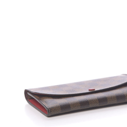 Louis Vuitton Damier Ebene Emilie Wallet Red 7 of 9