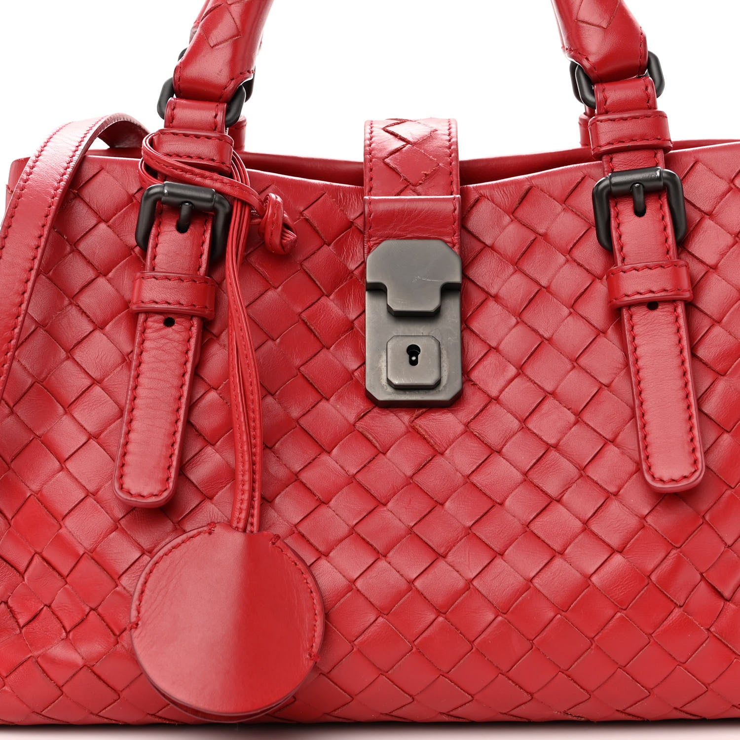 Bottega Veneta Calfskin Intrecciato Mini Roma Red 9 of 12