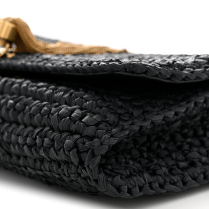 Saint Laurent Raffia Monogram Tassel Kate 99 Black 10 of 11