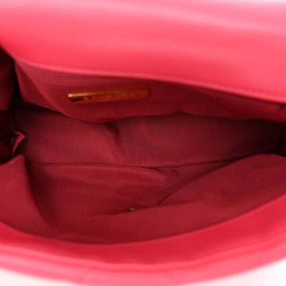 Chanel Shiny Goatskin Quilted Medium Chanel 19 Flap Pink 5 of 10