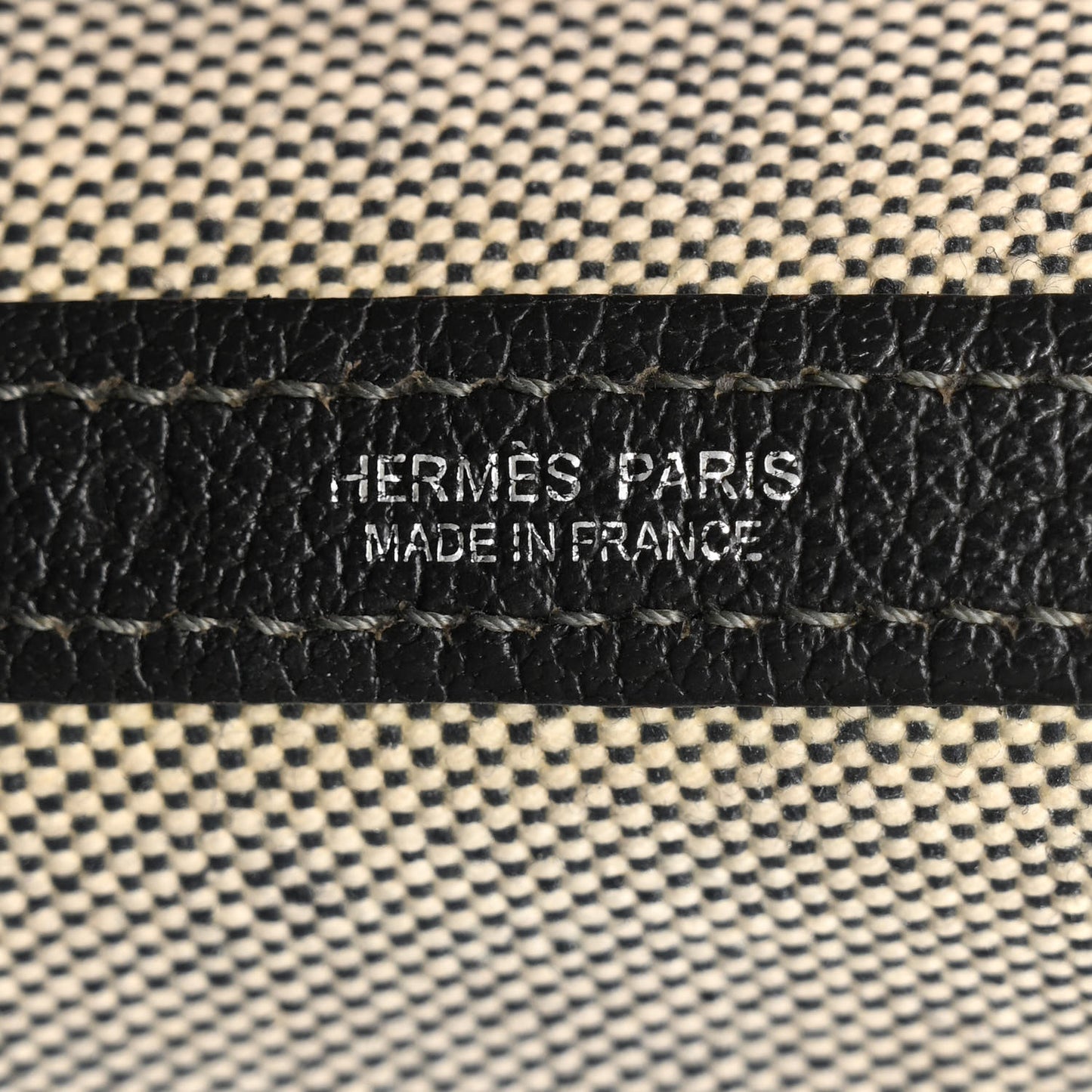 Twill H Negonda Garden Party 36 MM Tote Ecru Black